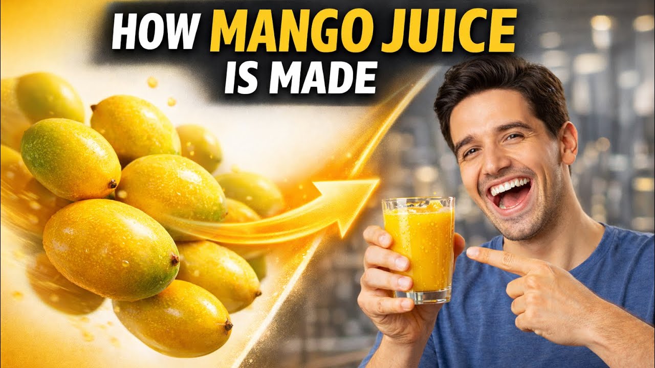 How Mango Juice Is Made in Factory 🏭🥭 (Step by Step)