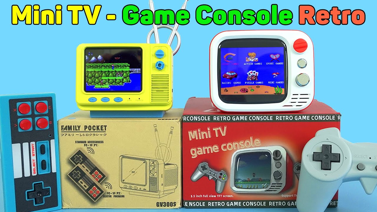 Mini TV - Game Console, Retro Mini Arcade Machine, Two Players and Handheld | Unboxing & Review