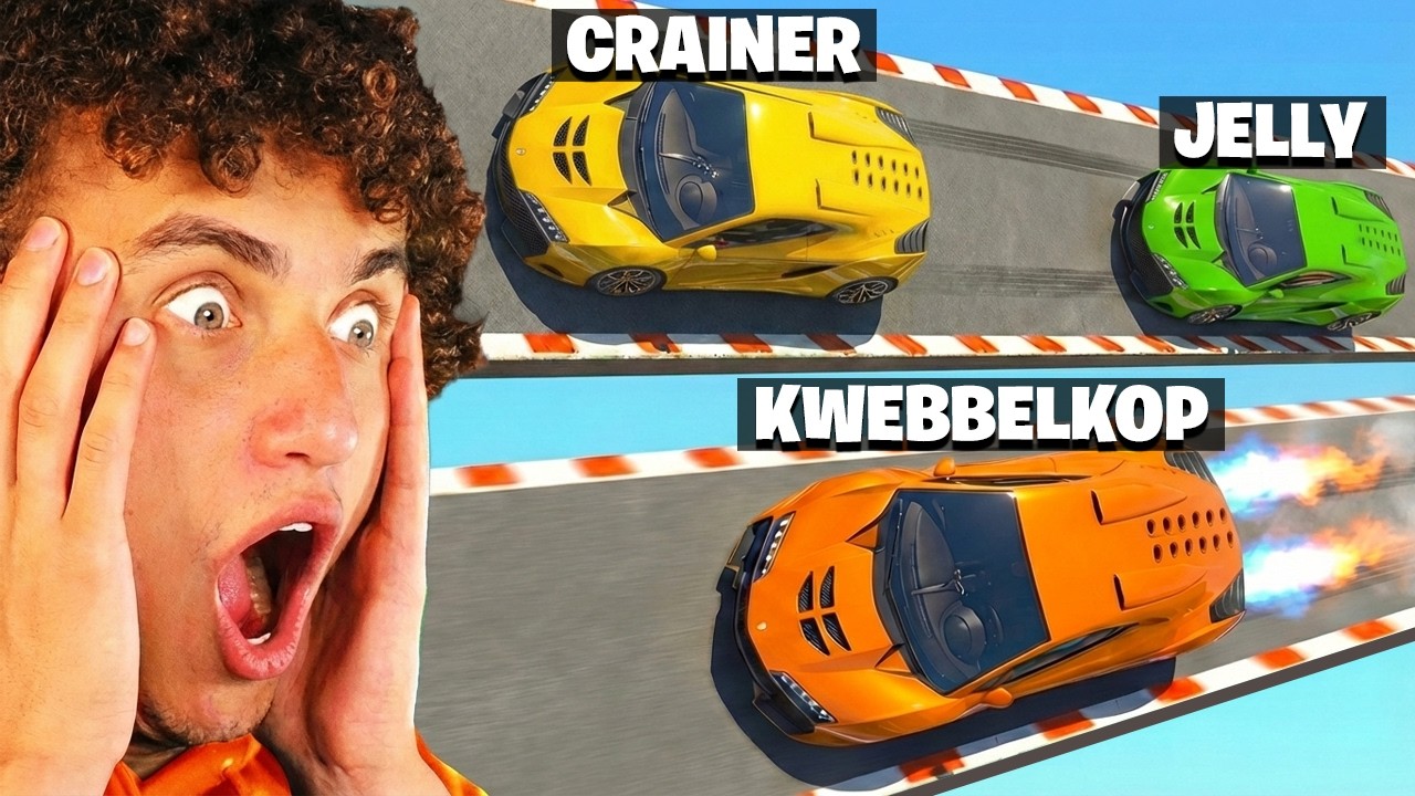 JELLY vs CRAINER vs KWEBBELKOP in GTA 5 Race!