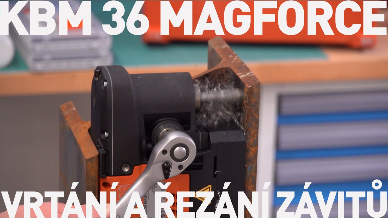 Vrtání a řezání závitu magnetickou vrtačkou KBC36 Magforce