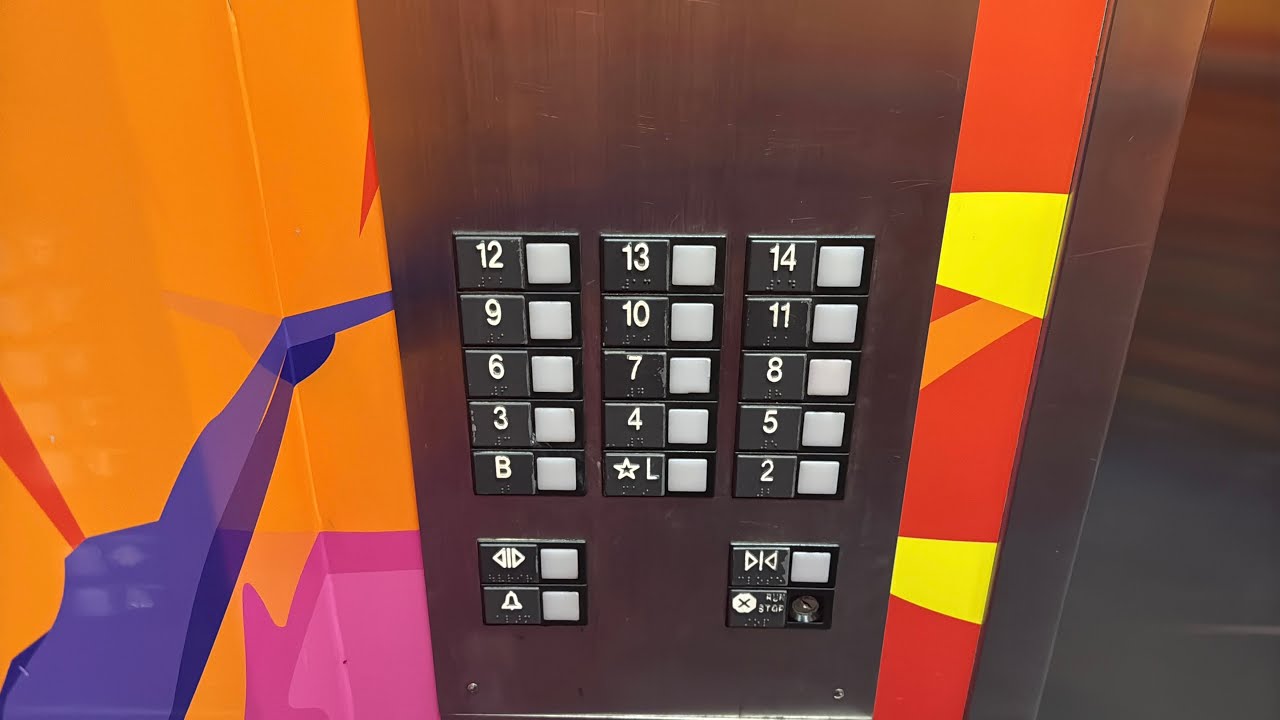 Unique & Colorful Otis Traction Elevators | Shoreline Hotel (Waikiki) | Honolulu, Hawaii