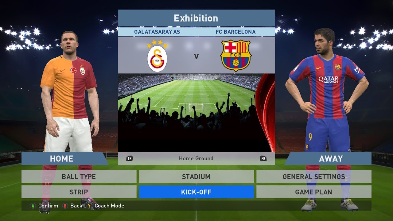 Galatasaray AS vs FC Barcelona, T&uuml;rk Telekom Arena, PES 2016, PRO EVOLUTION SOCCER 2016, Konami, PC