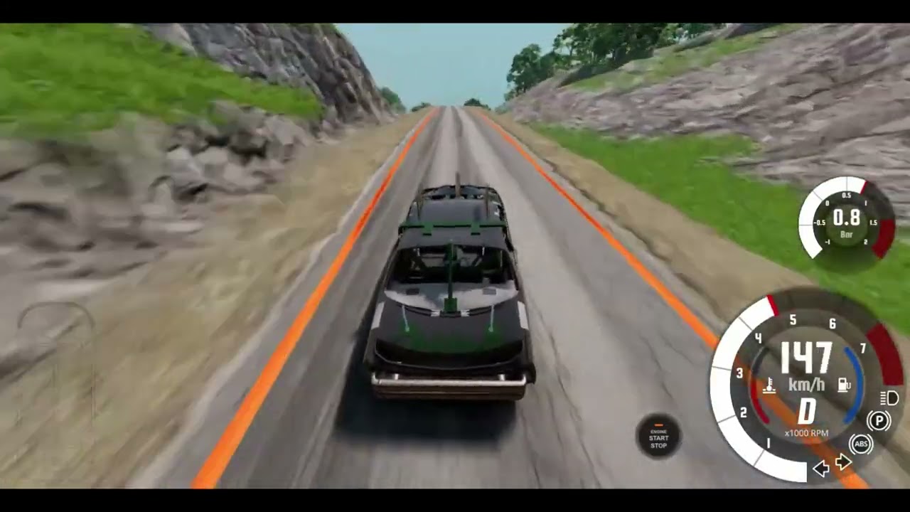 Beamng drive downhill destruction test.