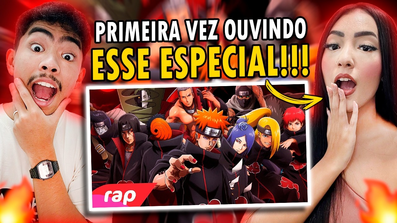 CASAL REAGE | Rap da Akatsuki (Naruto) - OS NINJAS MAIS PROCURADOS DO MUNDO | 7 MINUTOZ | REACTANDO