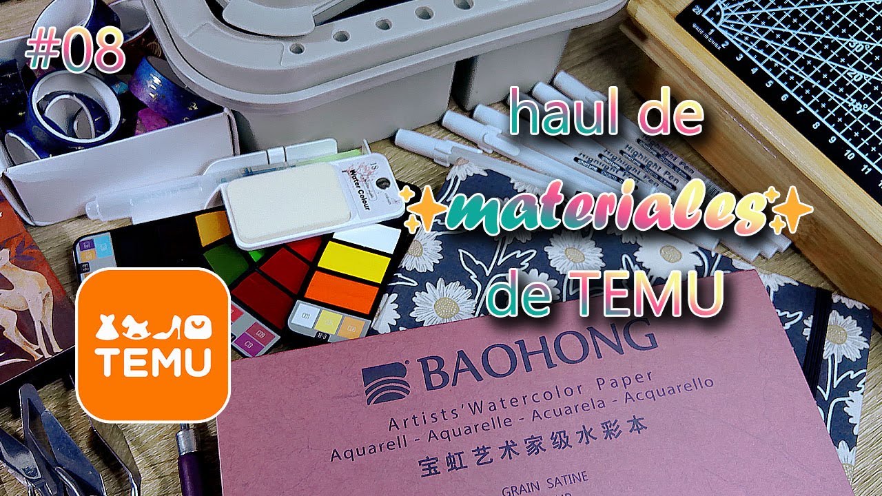 ¡Haul de materiales de arte económicos de TEMU! • 28 días de acuarela #08
