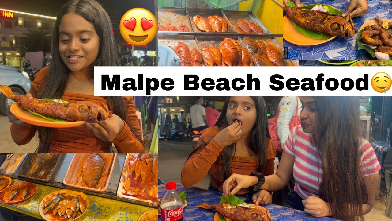 Malpe Beach Seafood🤤Sunday Special|Rakshita Tulu Talks #malpebeach #seafood #rakshita #tulu #fish