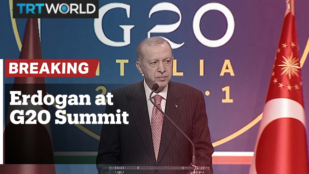 Erdogan holds press conference after G20 summit in Rome