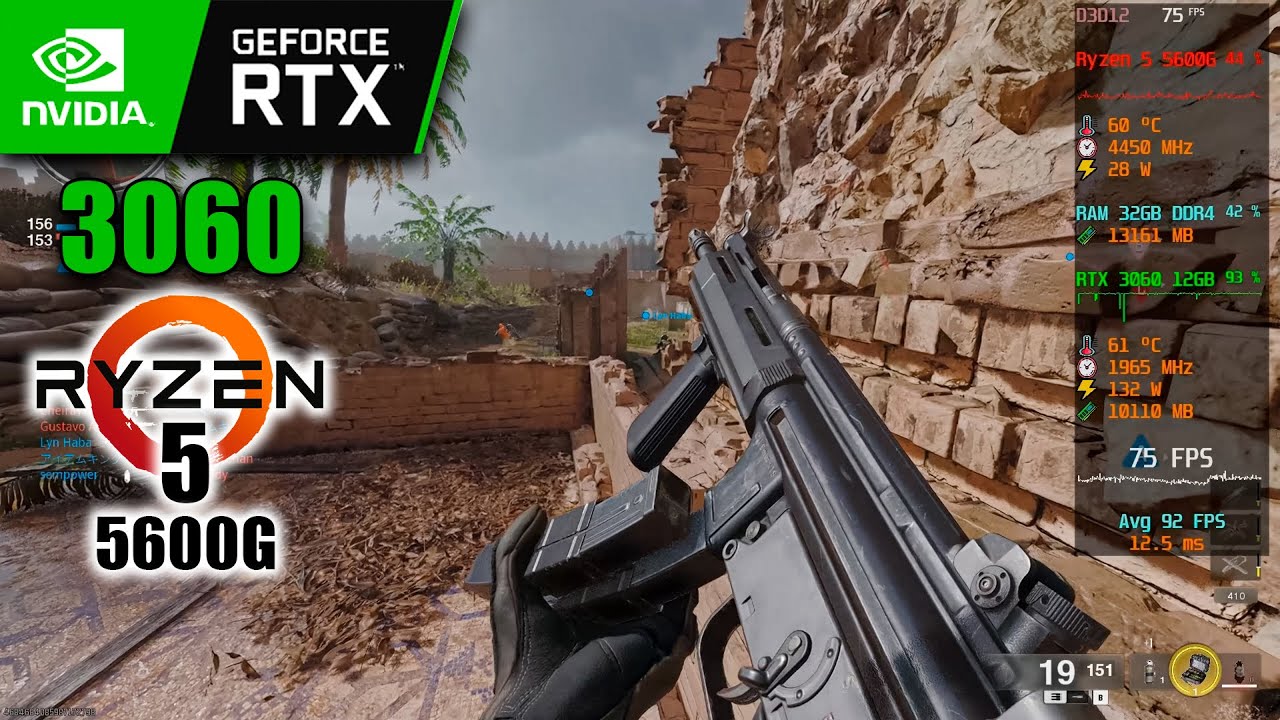 Call of Duty Black Ops 6 Beta: RTX 3060 12GB & RYZEN 5 5600G Benchmark 1080p Max Grapichs - DLSS ON