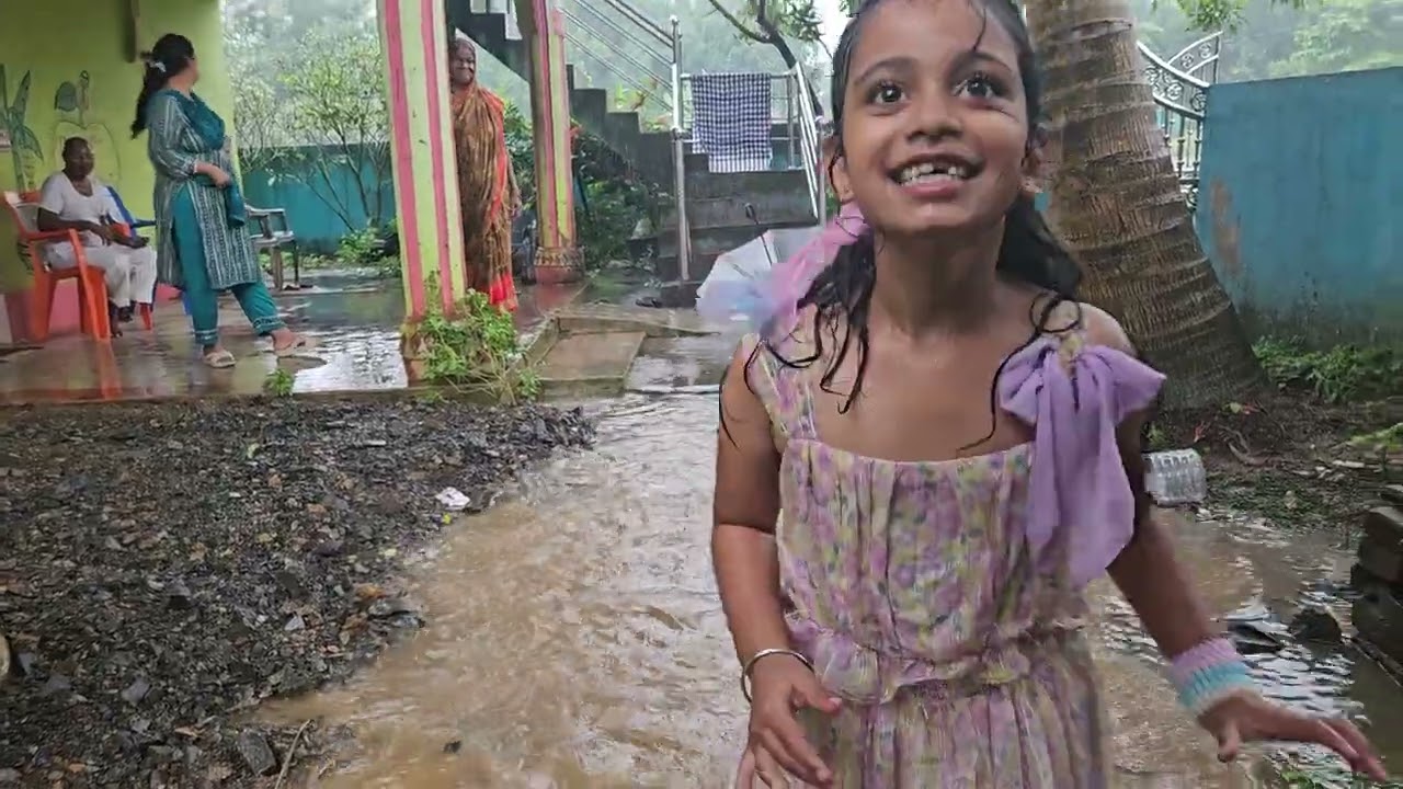 Dancing in rain in bhadrak odisha