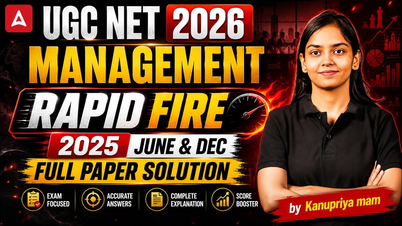 UGC NET Management Marathon | UGC NET Management Paper 2 Rapid Fire By Kanupriya Mam