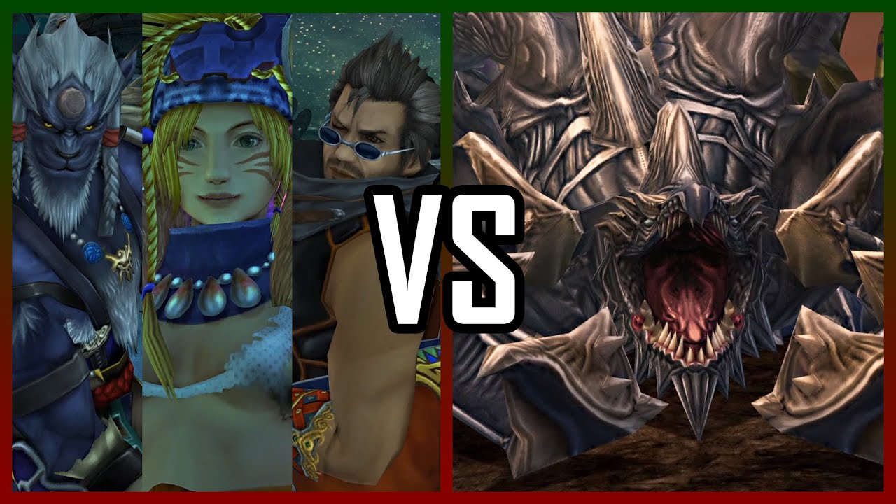 Auron, Kimahri, and Rikku vs. Guardian Beast | Final Fantasy X-2 HD Remaster