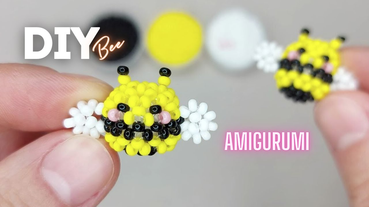 DIY Beads Bee Charm Mini Amigurumi | Easy Step-by-Step Tutorial for Beginners