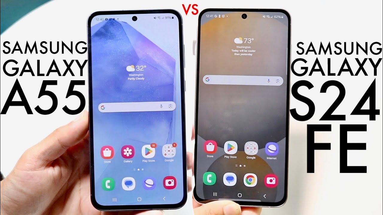 Samsung Galaxy S24 FE Vs Samsung Galaxy A55! (Comparison) (Review)
