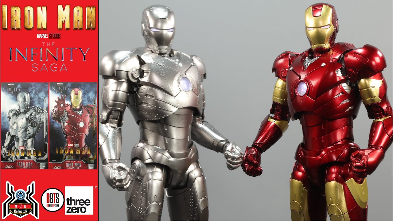 ThreeZero DLX IRON MAN Mark 2 & 3 Marvel Studios Infinity Saga MCU Movie Figure Review