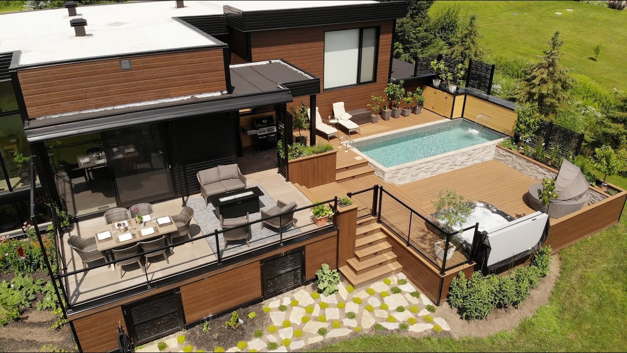 Installation de patio composite Trex