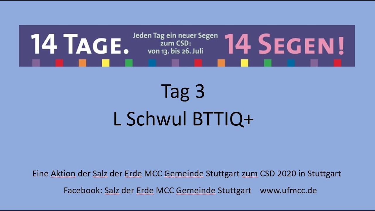 3. Segen zum CSD Stuttgart 2020 - L Schwul BTTIQ+