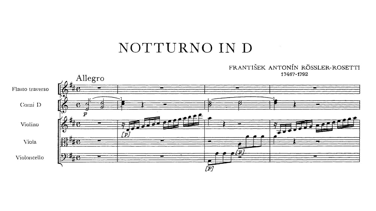 Antonio Rosetti – Sextett (Notturno), in D major