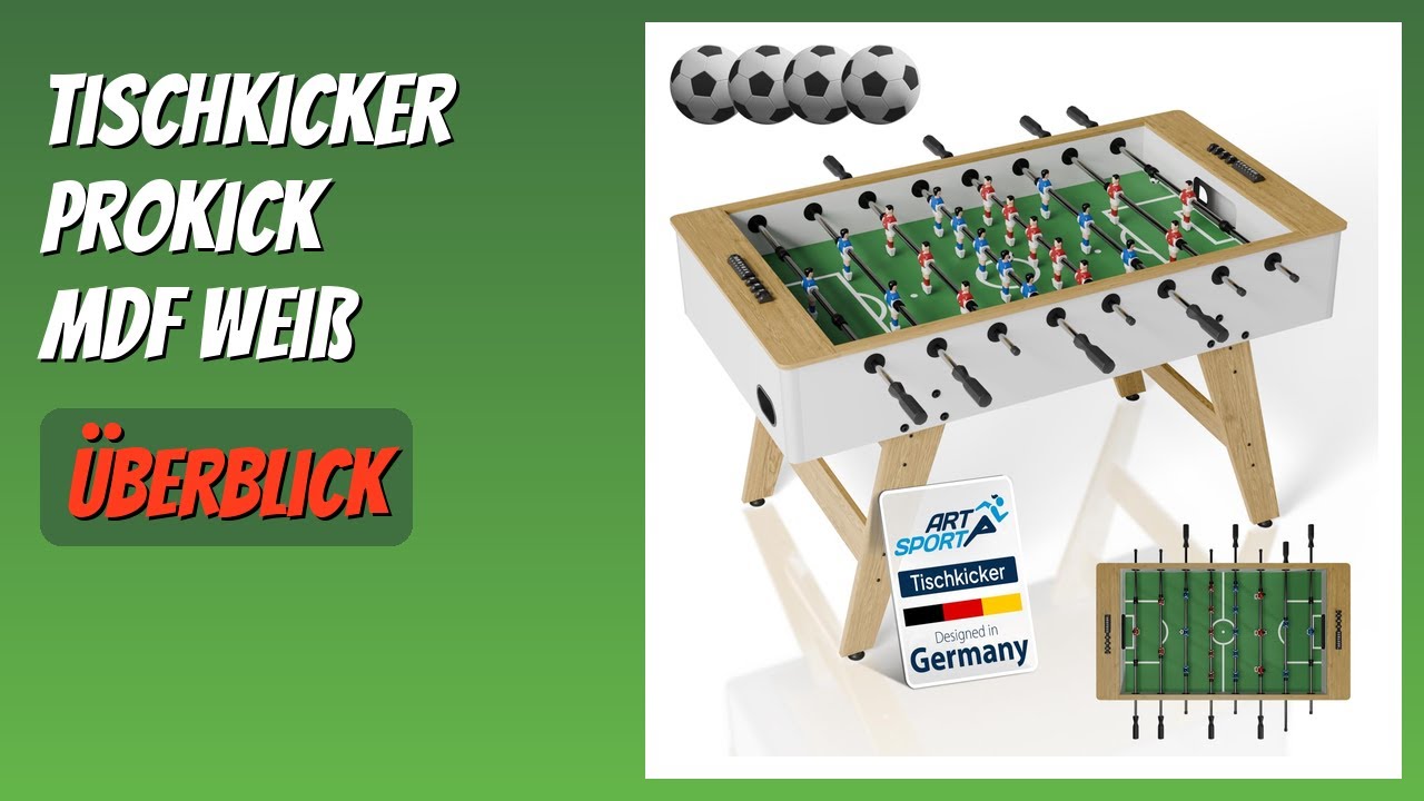BEWERTUNG (2025): Tischkicker ProKick MDF Weiß. Infos