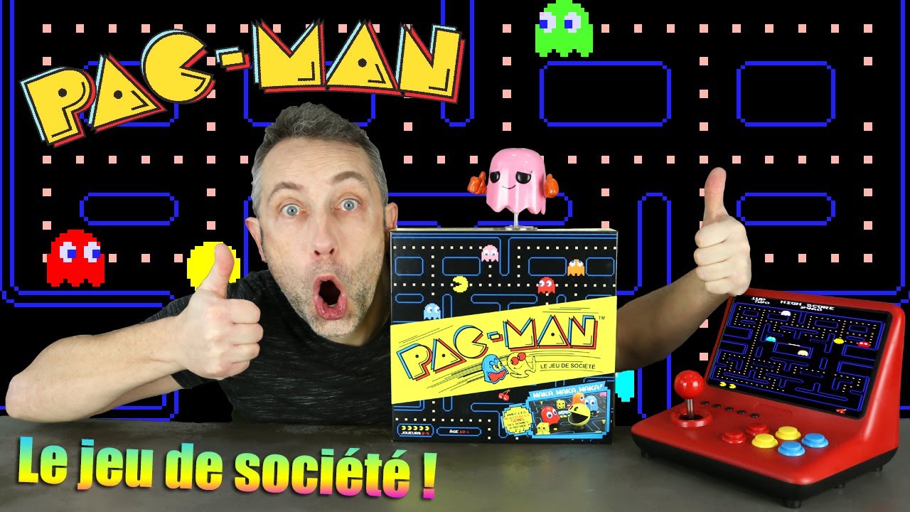 PAC MAN : le jeu de société ! PAPOUNET est poursuivi par des FANTÔMES ! Vite, une pac-gomme !