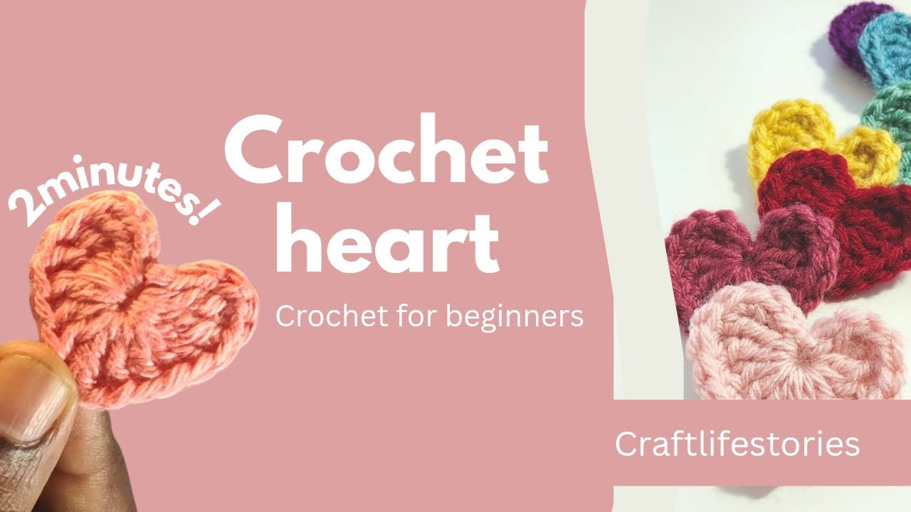 Crochet Heart for Absolute beginners 💝| easy and quick | step by step| craftlifestories | malayalam 