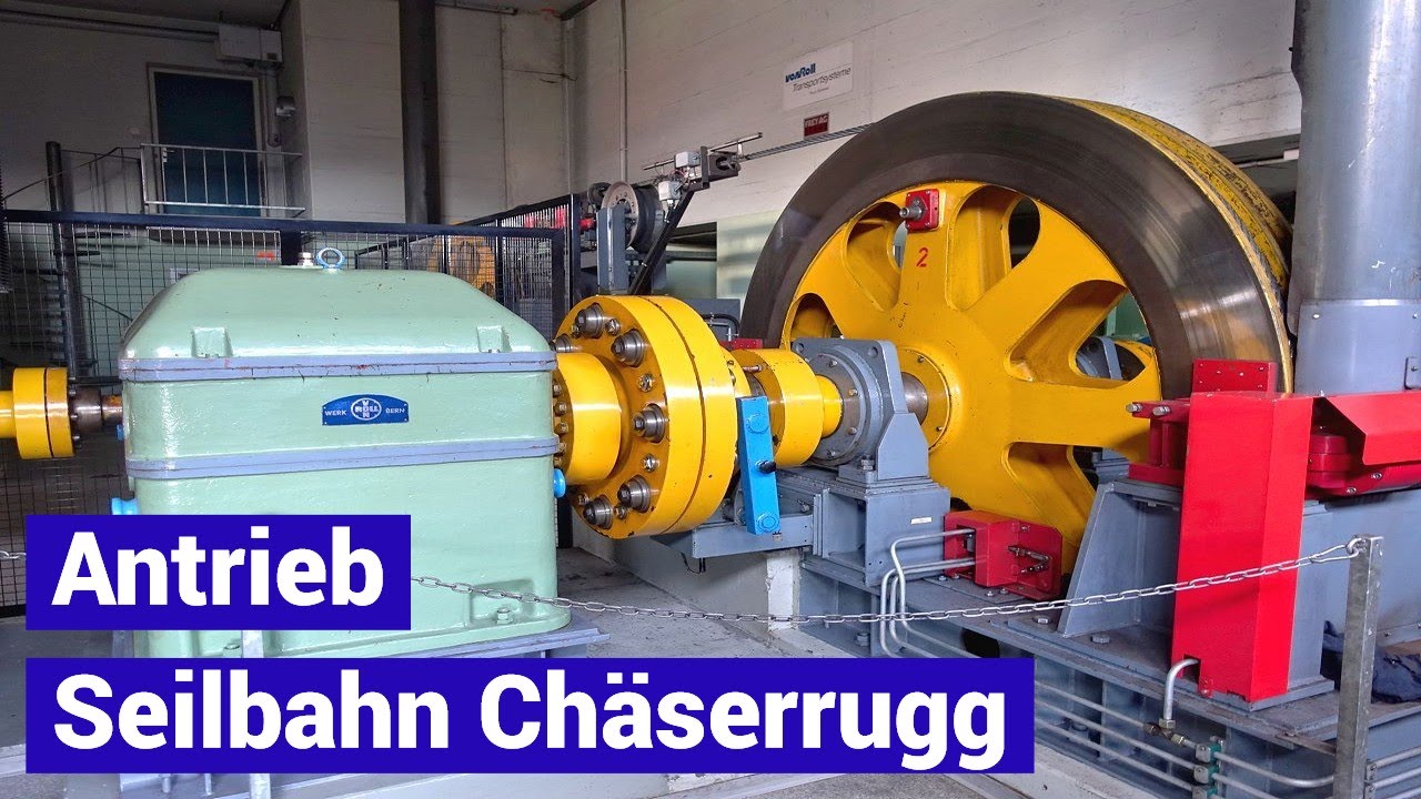 Seilbahn Iltios - Ch&auml;serrugg - Antrieb der Luftseilbahn