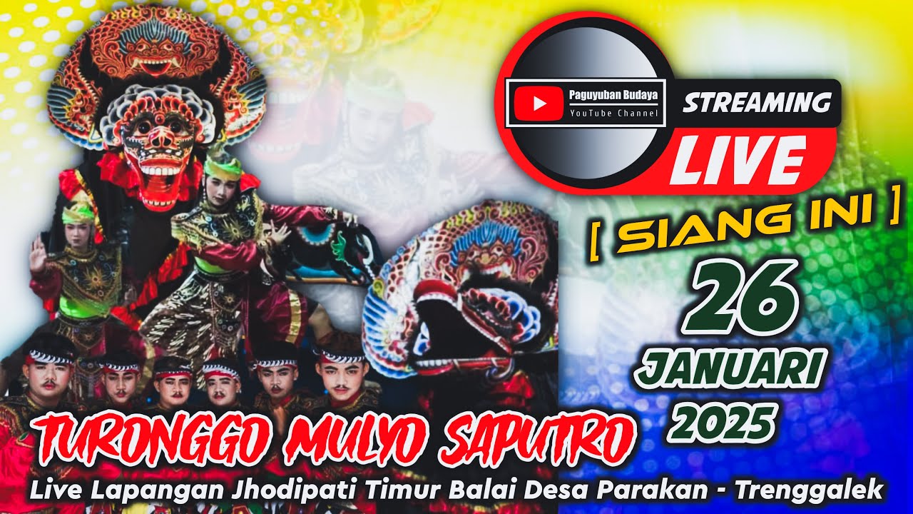 LIVE Jaranan Siang ini TURONGGO MULYO SAPUTRO Di Lapangan Jhodipati Parakan - Trenggalek