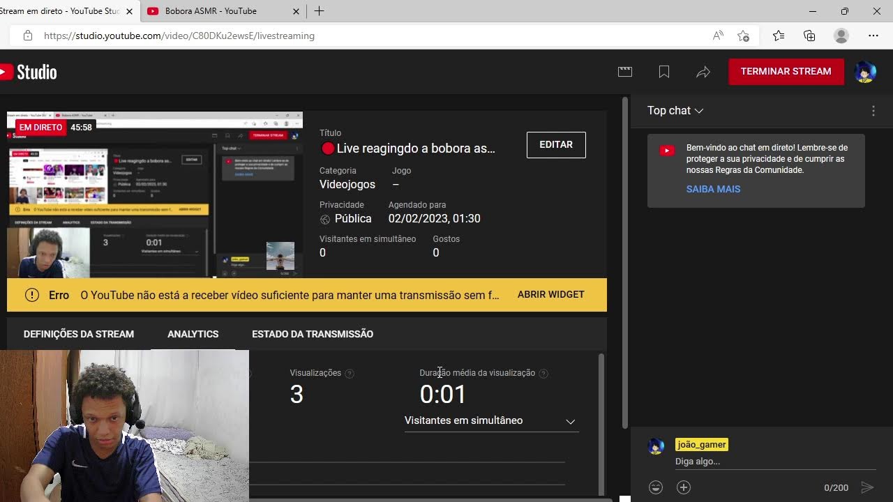 🔴Live reagingdo a bobora asmr🔴