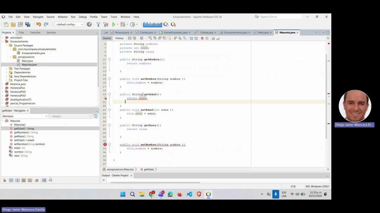 ENCAPSULAMIENTO JAVA