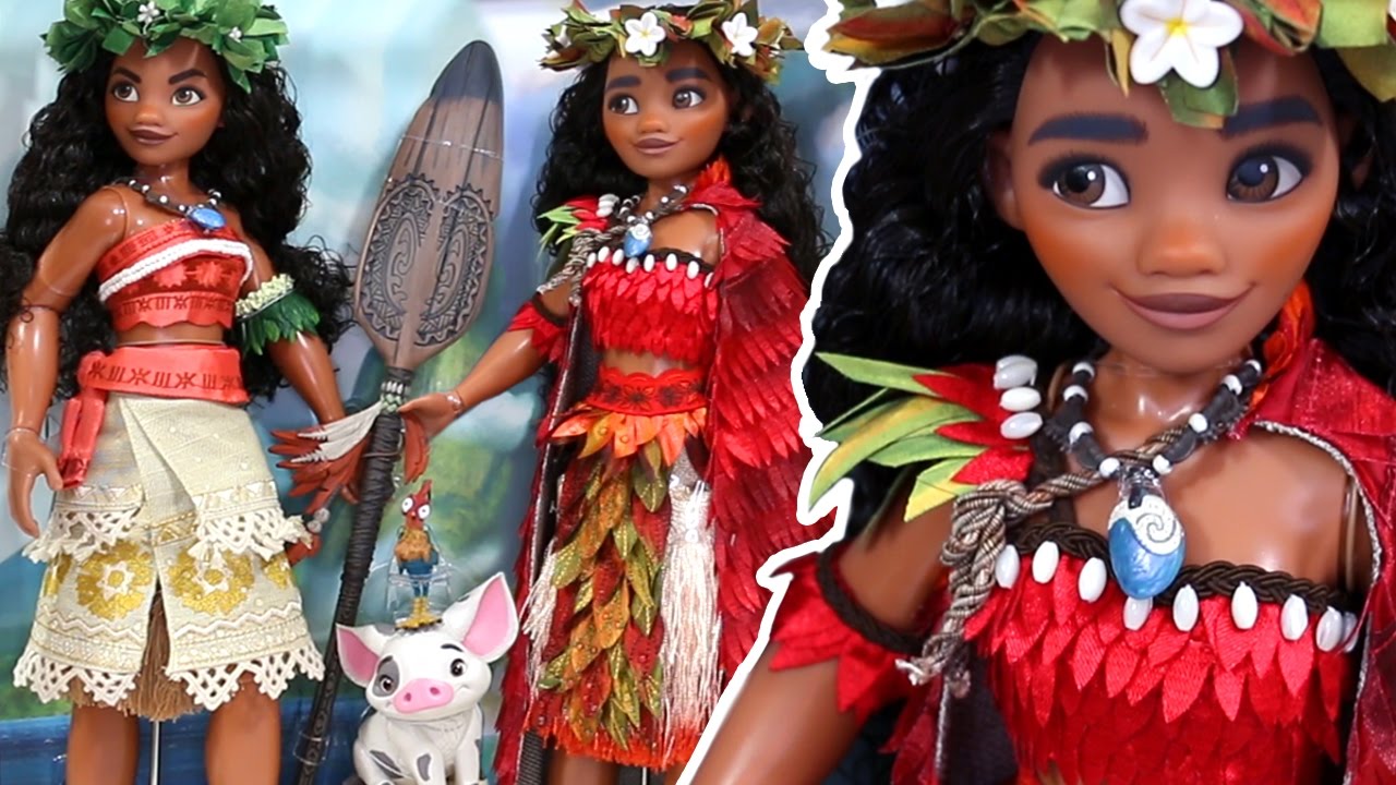 Both 17" Limited Edition Moana Dolls - Disney Store