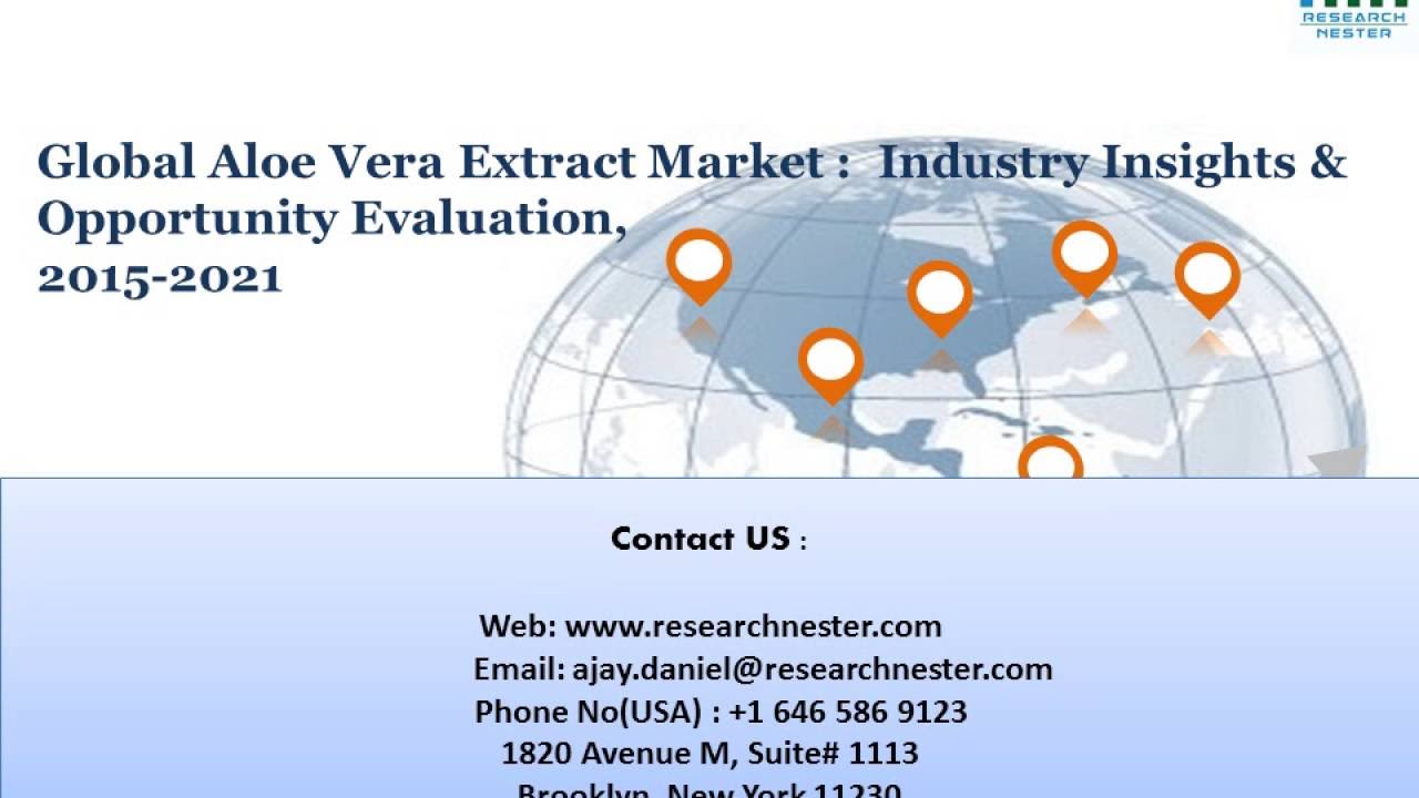 Aloe vera Extract Market Study and Analysis