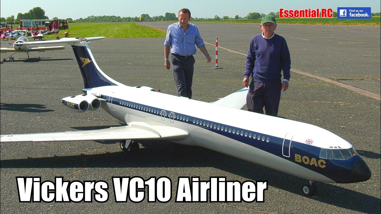 GIANT RADIO CONTROLLED VICKERS VC10 AIRLINER 5 METRE! with FOUR micro JET ENGINES