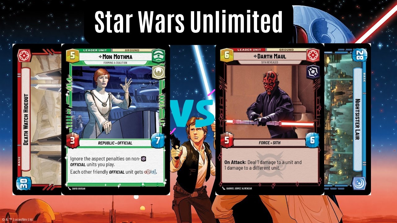 Мотма Красная против Мола (LOF) Сила Синяя | Локальный геймплей Star Wars Unlimited