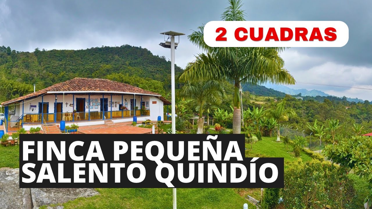 Finca pequeña en venta en Salento Quindío | 2 cuadras | Agua propia, casa tradicional $800 millones