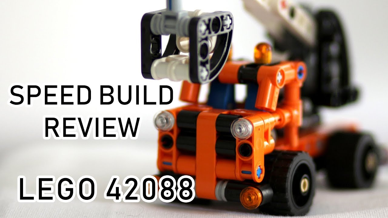 New LEGO Technic 42088 Review 2019 | Small LEGO Cherry Picker | LEGO 42088 | Speed Build Time-lapse
