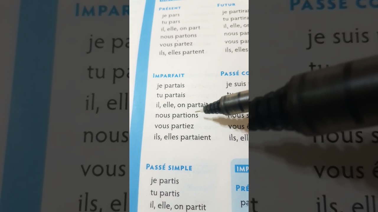 Partir &agrave; l'imparfait de #education#conjugaison#excel#francophone #maroc#french#francophone