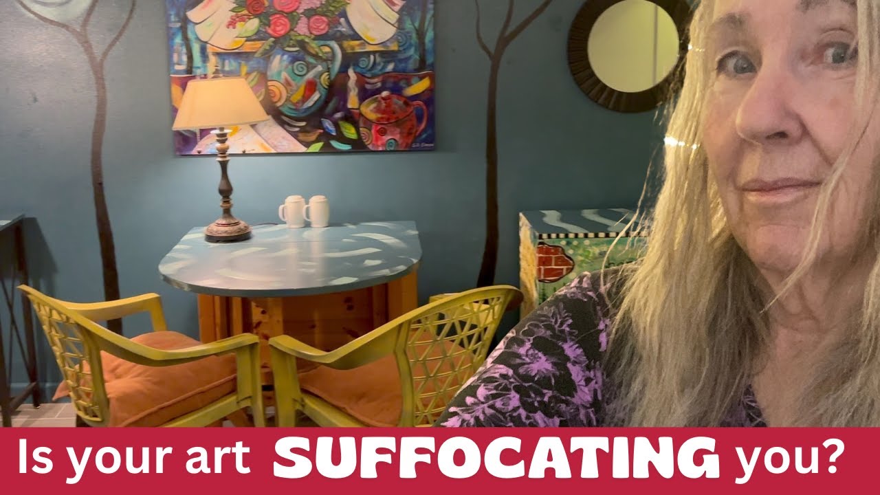 Is your art and art materials suffocating you? Watch me make some magic with a can of paint!