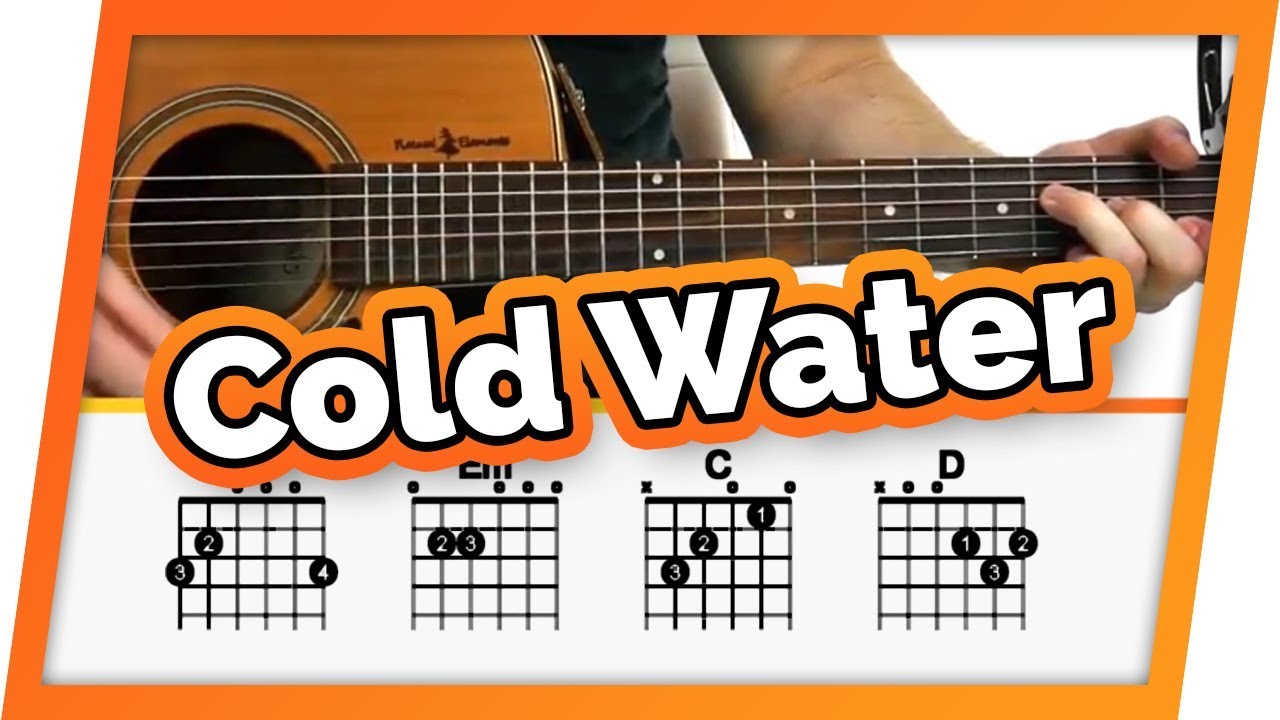 Cold Water Guitar Tutorial (Major Lazer Ft. Justin Bieber) Easy Chords Guitar Lesson