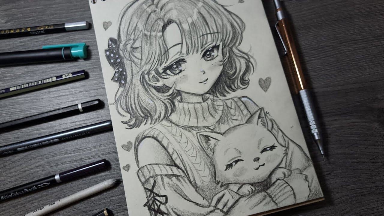How to draw cute anime  || girl anime❤️ step-by-step  #tutorial  #anime  #art  #girl anime  #cute