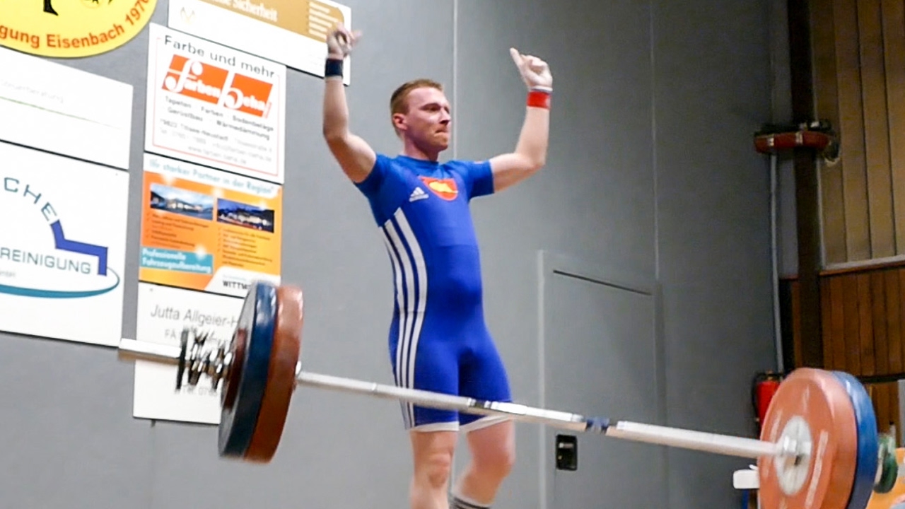 Sebastian Snatch 93kg Clean and Jerk 122kg VfL Sindelfingen Gewichtheben BWG Masters 2017