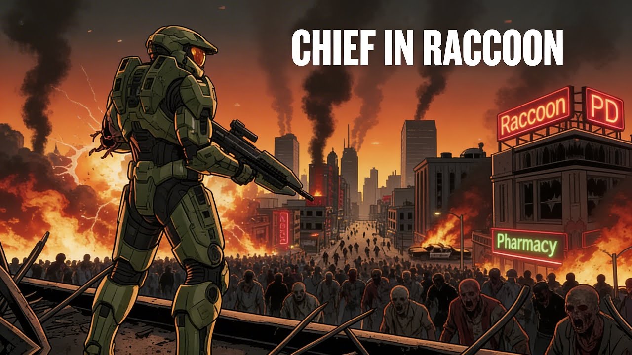 What if Master Chief Landed In Raccoon City, Resident Evil Universe?