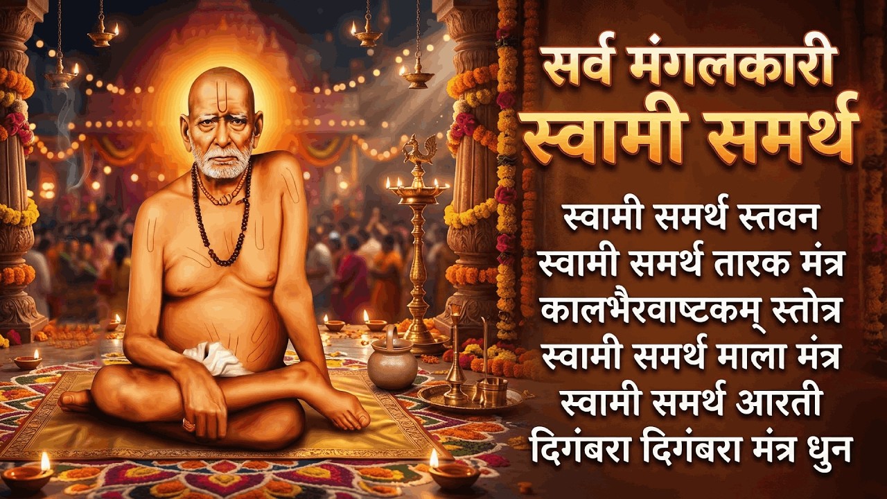 सर्व मंगलकारी स्वामी समर्थ | तारक मंत्र, स्तवन, आरती, कालभैरवाष्टक, दिगंबरा धून Swami Mantra Sangrah