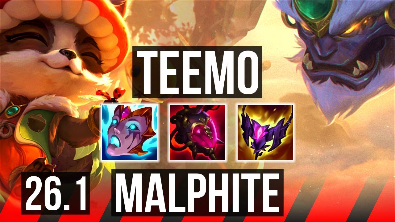 TEEMO vs MALPHITE (TOP) | Fleet Footwork | EUW Master | 26.1