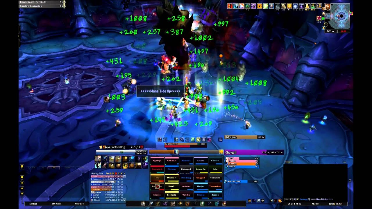Holy Priest healing Cho'gall 25 normal in Bastion of Twilight