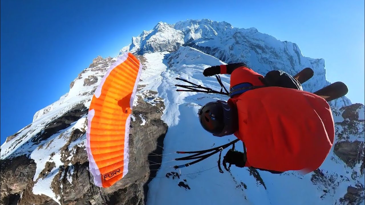 Amazing speedriding flight down the Schilthorn, Switzerland 🇨🇭 '23