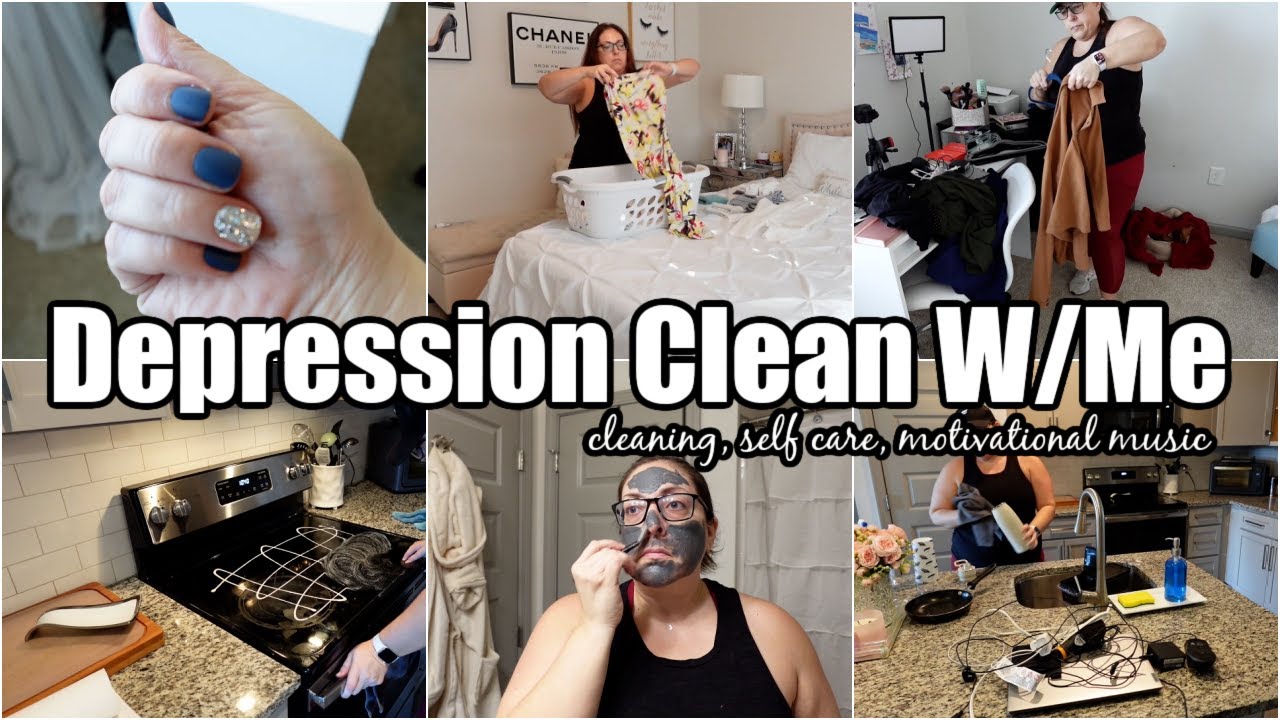 Depression Clean With Me With Motivational Music & Self-Care | MissGreenEyes