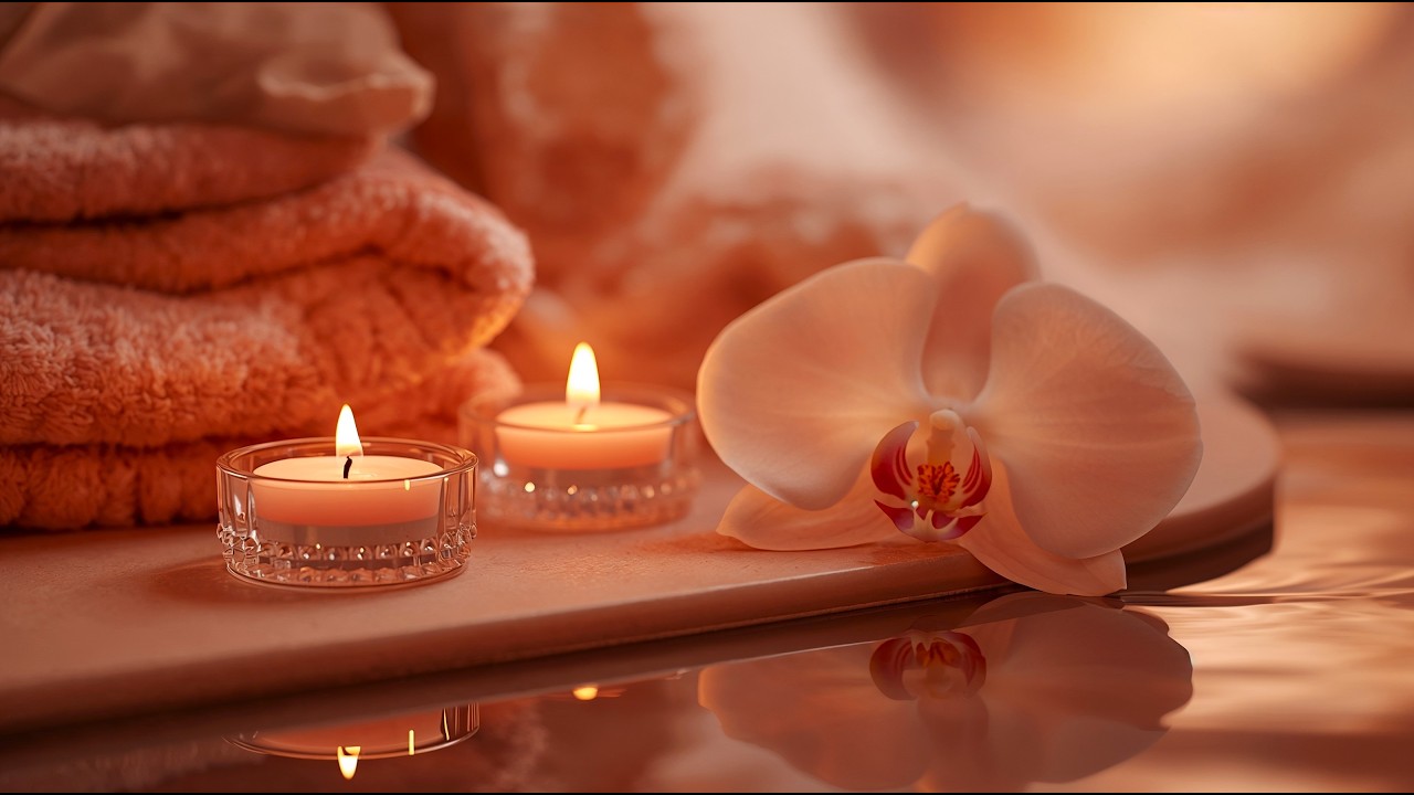 Luxury Spa Piano Music with Water Sounds for Calm Sleep