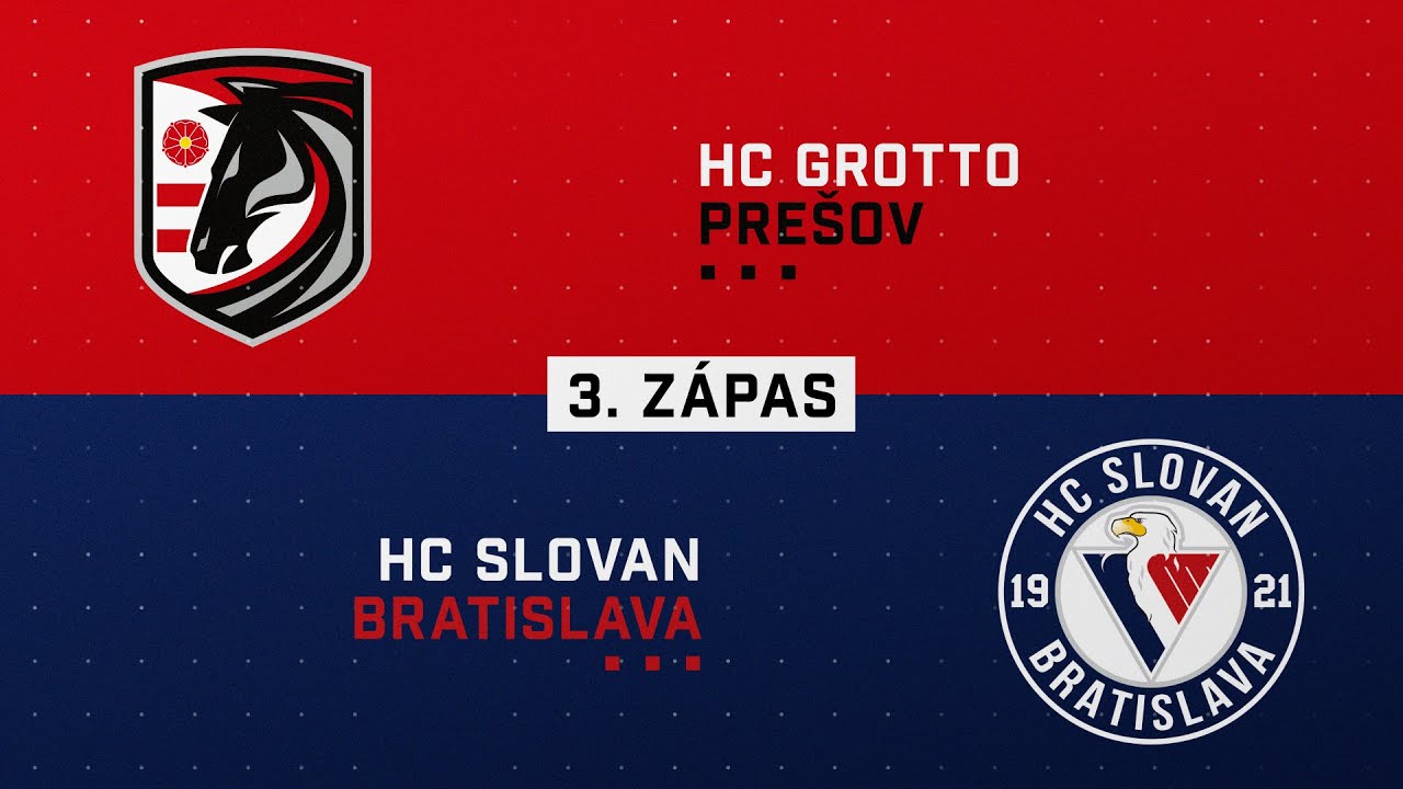 3.zápas štvrťfinále HC Grotto Prešov - HC Slovan Bratislava HIGHLIGHTS