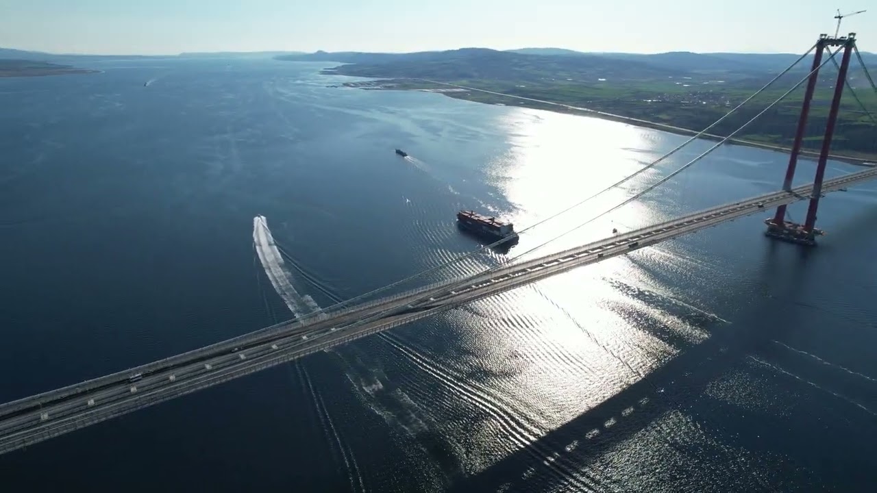1915 Çanakkale Köprüsü Bridge Aerial 4K video by DJI Drone