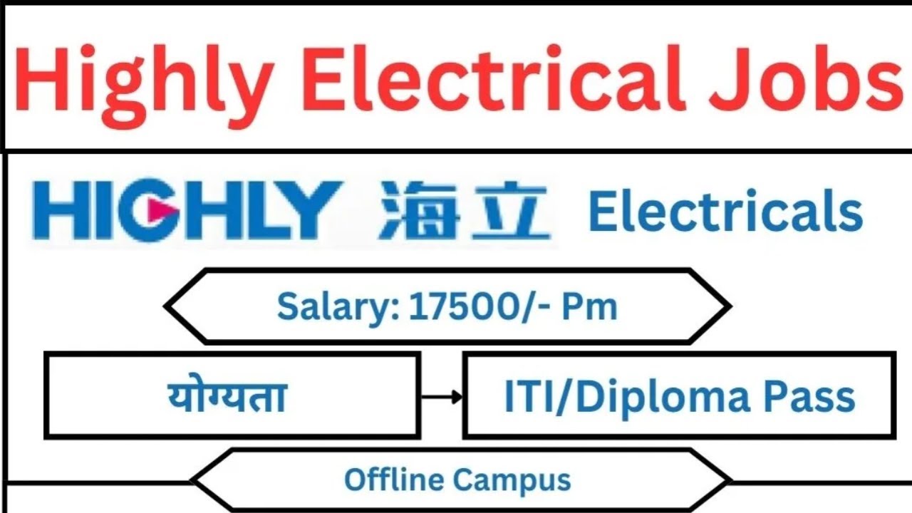 Highly Electrical Recruitment 2023: Open Job Campus | Diploma & ITI Job Requirements 2023