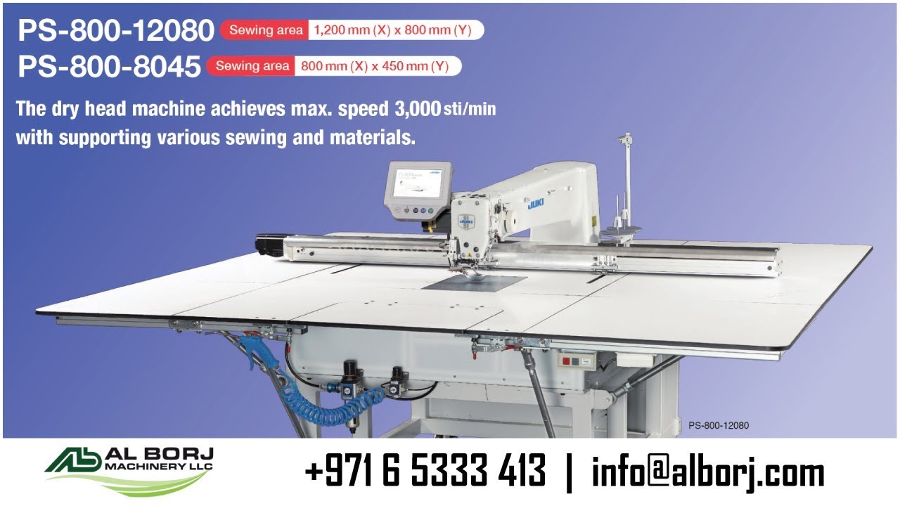 Juki PS-800 Machine for Bag back - Pattern Sewer - Al Borj Machinery LLC
